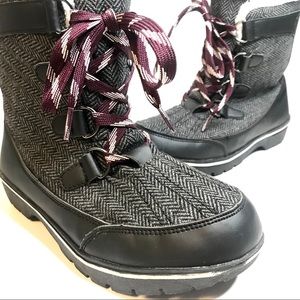 MAGELLAN Faux Fur Chevron Cold Weather Boots 6